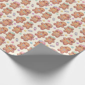 Kawaii Gingerbread Crew2 Geschenkpapier (Ecke)