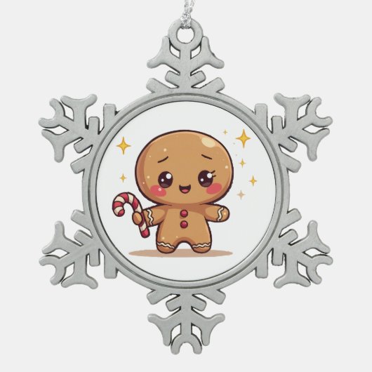 Kawaii Gingerbread Man Cute Christmas Ornament (Vorderseite)