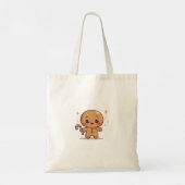 Kawaii Gingerbread Man Cute Christmas Tote Bag Tragetasche (Rückseite)