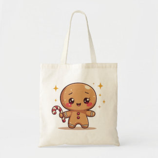 Kawaii Gingerbread Man Cute Christmas Tote Bag Tragetasche