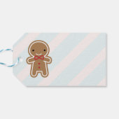 Kawaii Gingerbread Man Geschenkanhänger (Rückseite Horizontal)