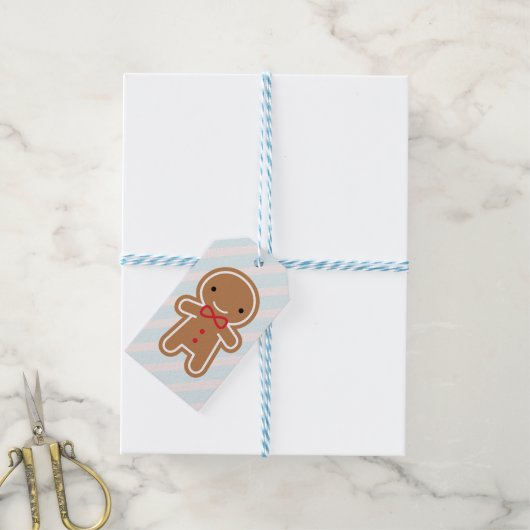 Kawaii Gingerbread Man Geschenkanhänger (Mit Garn)
