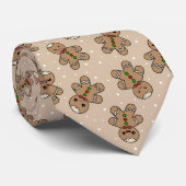 Kawaii Gingerbread Man Pattern Krawatte (Gerollt)
