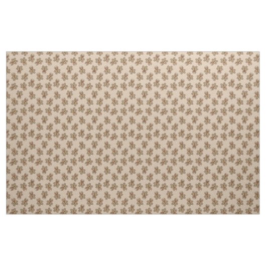 Kawaii Gingerbread Man Pattern Stoff (Fat Quarter (45,7 x 55,9 cm))