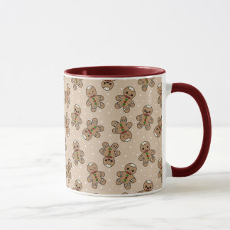 Kawaii Gingerbread Man Pattern Tasse