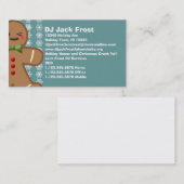 Kawaii Gingerbread Man & Snowflakes Visitenkarte (Vorne/Hinten)