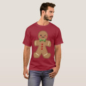 Kawaii Gingerbread Man T-Shirt (Vorne ganz)