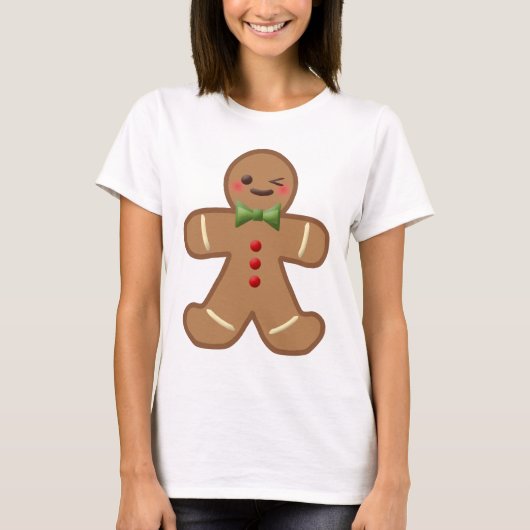 Kawaii Gingerbread Man T-Shirt (Vorderseite)