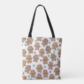 Kawaii Gingerbread Men Christmas Tote Bag Tasche (Rückseite)