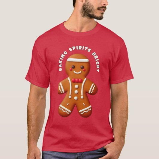 Kawaii Gingerbread Niedlich Chrsitmas Cookie für B T-Shirt (Vorderseite)