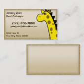 Kawaii Giraffen-Visitenkarten Visitenkarte (Vorne/Hinten)