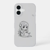 Kawaii Girl iPhone 16 Protective Case – Cute Anime iPhone 16 Hülle (Rückseite)