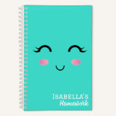 Kawaii-Girl-Notebook Notizblock (Vorderseite)