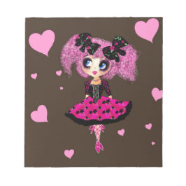 Kawaii Girl PinkP Prom Princess Notizblock