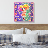 Kawaii Girl PinkyP wallart Harajuku Rainbow Art Leinwanddruck (Insitu (Schlafzimmer))