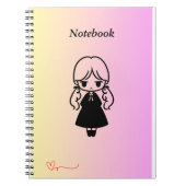 Kawaii Girl Spiral Foto Notebook Notizblock (Vorderseite)