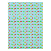 Kawaii-glückliche Flugzeuge Tischdecke (Vorderseite)