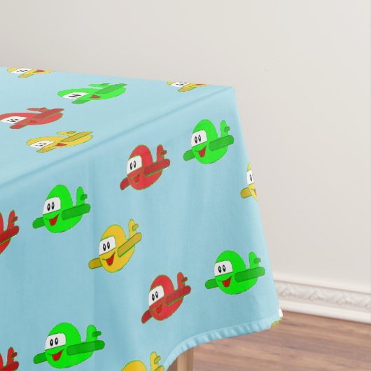 Kawaii-glückliche Flugzeuge Tischdecke (Beispiel)