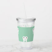 Kawaii-glücklicher Zahn Acryltrinkbecher (Links)