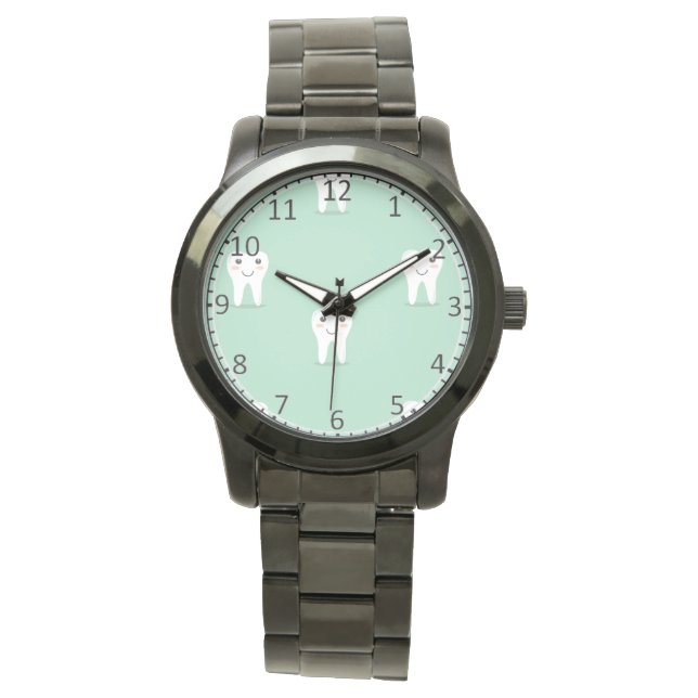Kawaii-glücklicher Zahn Armbanduhr (Vorderseite)