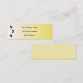 Kawaii glückliches Gesichts-dünne Visitenkarten Mini Visitenkarte (Vorne/Hinten)