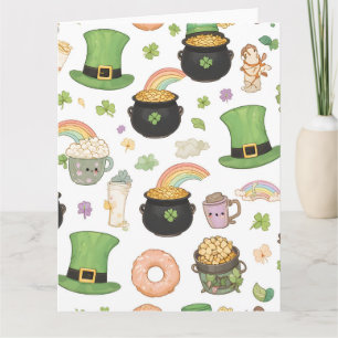 Kawaii Glücksbringer St. Patrick's Day Topf mit Go Karte
