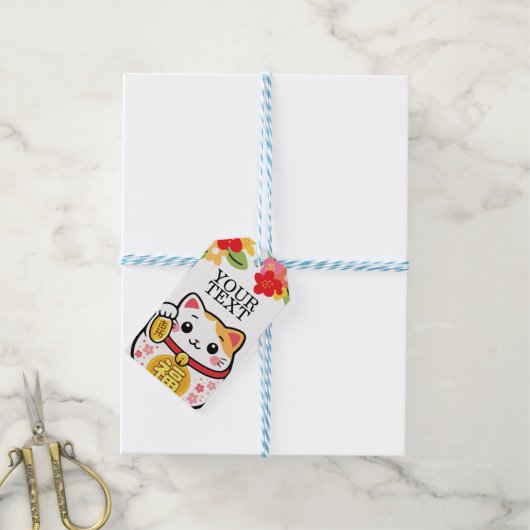 Kawaii Glückskatze maneki Geschenkanhänger (Mit Garn)