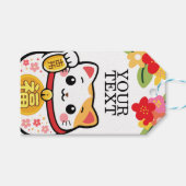 Kawaii Glückskatze maneki Geschenkanhänger (Vorderseite (Horizontal))