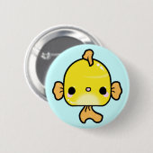 Kawaii Goldfisch (Sie ändern den Hintergrund!) Button (Vorne & Hinten)