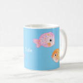 Kawaii Goldfish Niedlicher Individuelle Name Kaffeetasse (VorderseiteRechts)
