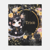 Kawaii Goth Girl Custom Deco Geschenk Gothic Girls Fleecedecke (Vorderseite)