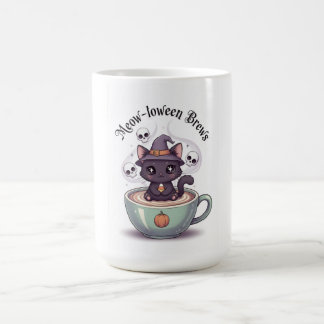 Kawaii-Goth-Katze-Halloween-Tasse - Meow-loween-Kü Kaffeetasse
