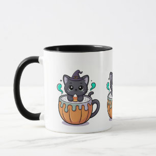 Kawaii-Goth-Katze-Halloween-Tasse Tasse