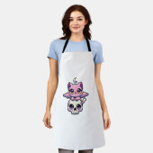 Kawaii Gothic Cat Pastel Gothic Goth Cat _2 Schürze (Getragen)