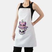 Kawaii Gothic Cat Pastel Gothic Goth Cat _2 Schürze (InSitu)