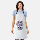 Kawaii Gothic Cat Pastel Gothic Goth Cat Schürze (Getragen)