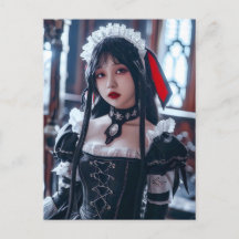 Kawaii Gothic Cosplay Maid Portrait