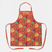 Kawaii Grapefruit Dragon Frucht Orange Schürze (Vorderseite)
