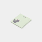 Kawaii Graue Katze Salbei Haftnotizen Post-it Klebezettel (angewinkelt)