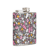 kawaii Graumuster Flachmann (Rechts)