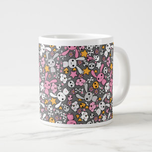 kawaii Graumuster Jumbo-Tasse