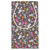 kawaii Graumuster Kleine Geschenktüte (Rückseite)