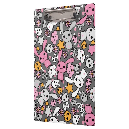 kawaii Graumuster Klemmbrett (Links)