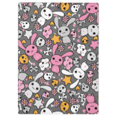 kawaii Graumuster Klemmbrett (Rückseite)