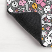 kawaii Graumuster Mousepad (Ecke)