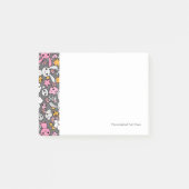 kawaii Graumuster Post-it Klebezettel (Vorderseite)