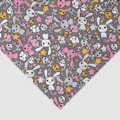 kawaii Graumuster Seidenpapier (Ausschnitt)