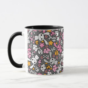 kawaii Graumuster Tasse