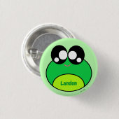 Kawaii Green Frog Niedlich Button (Vorne & Hinten)
