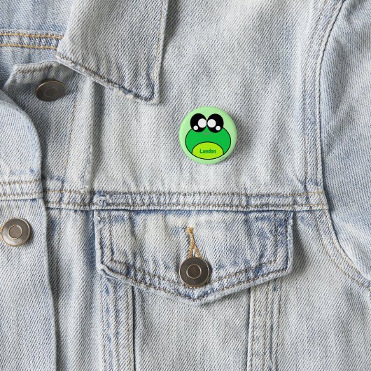 Kawaii Green Frog Niedlich Button (Beispiel)
